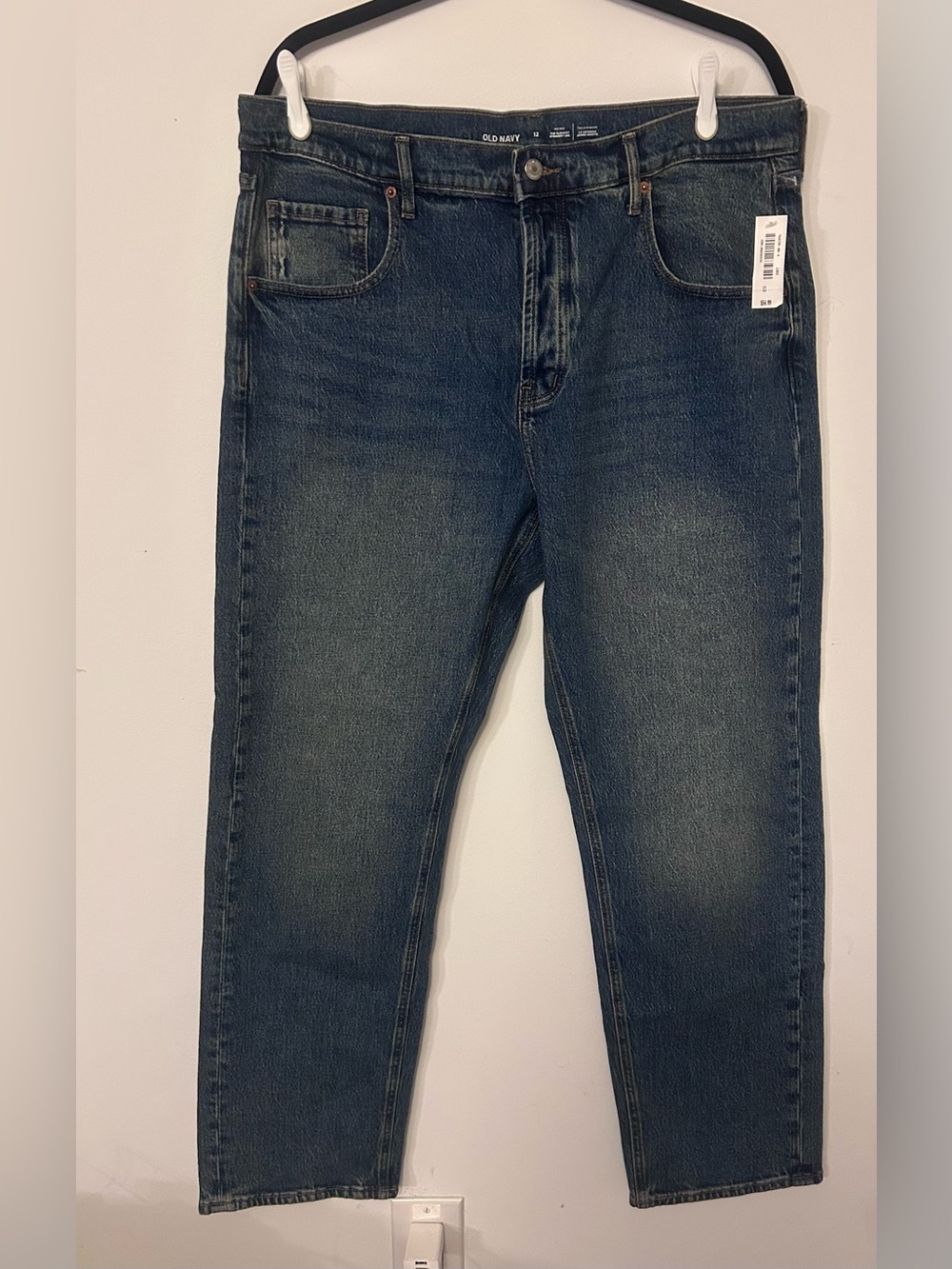 NWT Women’s Old Navy Mid Rise Slouchy Straight Jeans, Size 12